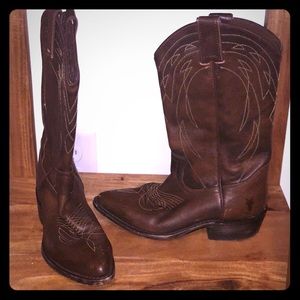 Frye brown cowboy boots size 6